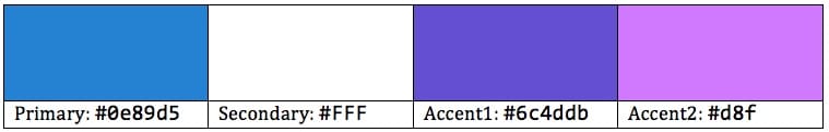 image illustrates the color swatches